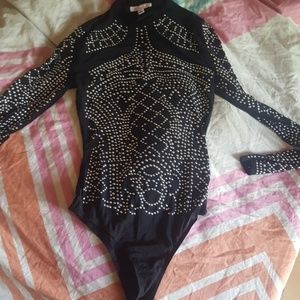 Studded body suit